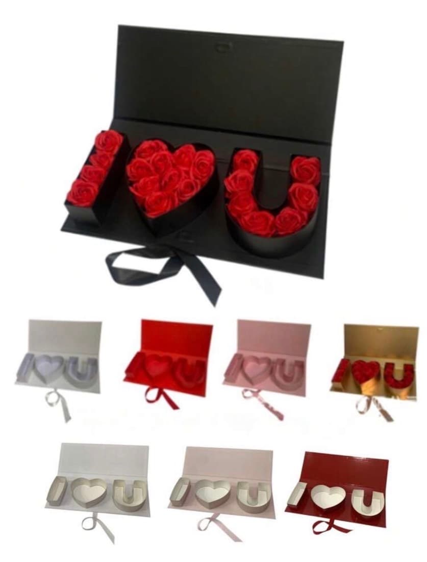 "I love you" rose box